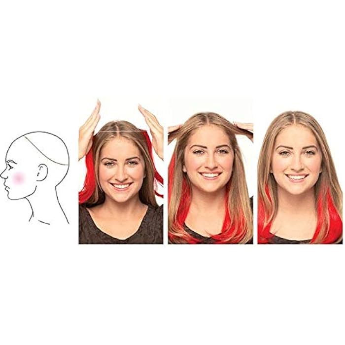 DILLARDS Fashion Long Straight Curtain Line Hair Extension 8006-2 - Image 2